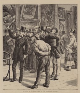 Een Groep Werkende Mannen in de Nationale Galerie